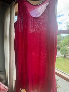 Terzo Millennio Bright Fuchsia Linen dress